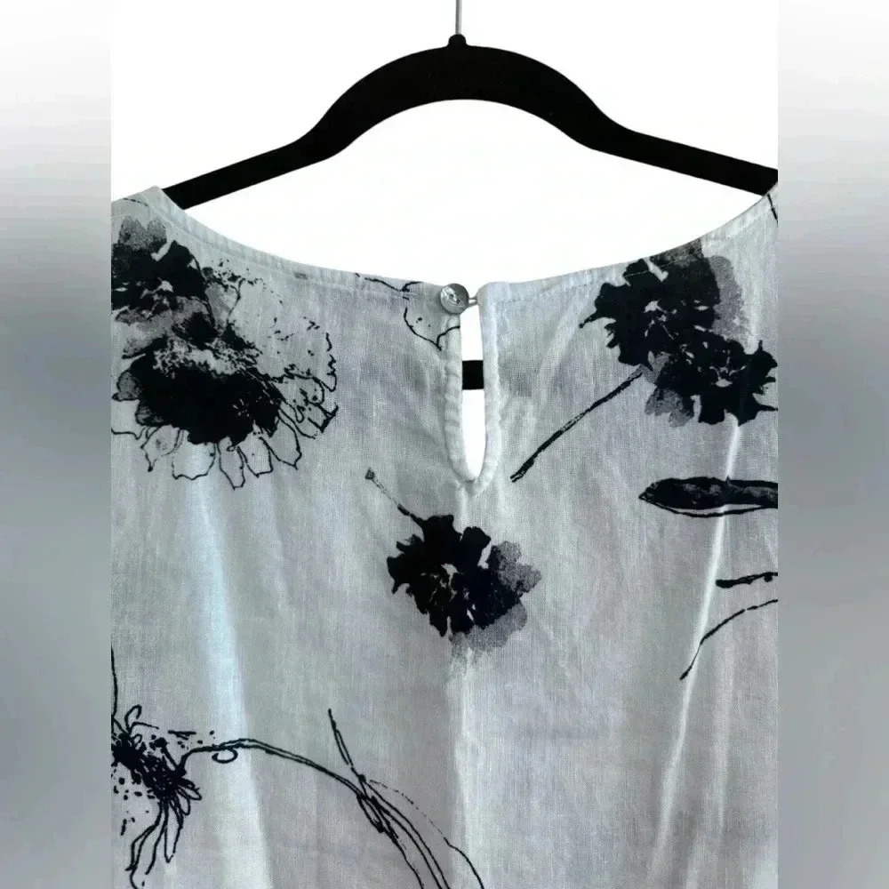 Habitat Sketched Floral Pocket Dress White Size M - Picture 13 of 15
